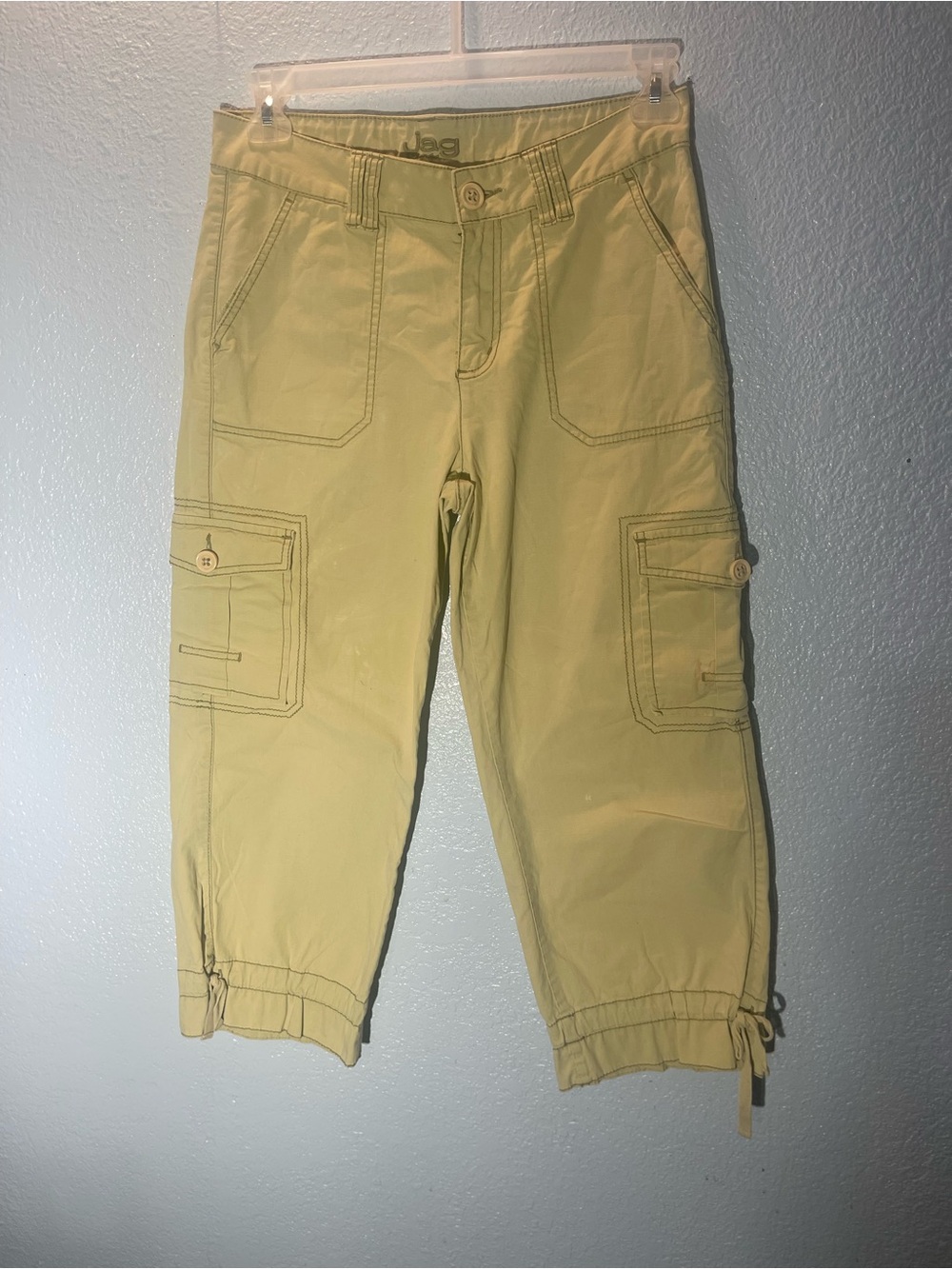 Jag Jeans Yellow Cargo Capri Pants